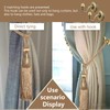 VEGCOO 4 Pack Handmade Curtain Clips Tiebacks Set, 2 Pack