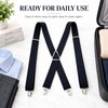 Heavy Duty Suspenders for Men – Adjustable 2-Inch Elastic X-Back