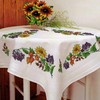 KAMACA Summer Time Tablecloth Embroidery Kit Cross Stitch Pre-Drawn Cotton