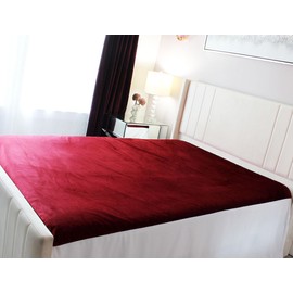 PassionMate100% Waterproof Stain-Proof Intimacy Love Blanket Bed Pad - Couples Gift - Complete Leakproof Coverage, Ultra-Soft, Silent, Plush Bedsheets Protector with Tuck-in Sides (Wine, Queen)