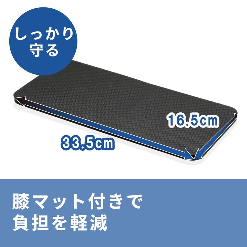 Elecom HCF-AR1BU Abdominal Roller with Mat, Hard, Quiet, Eclear Sports,