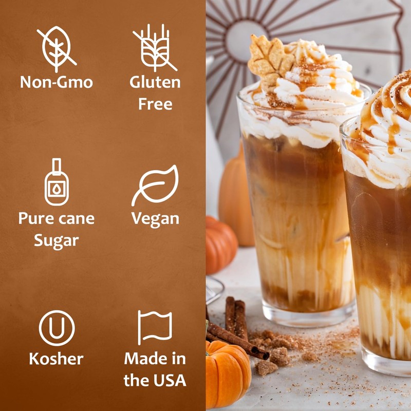 Syruvia Pumpkin Spice Syrup – Pumpkin Spice Coffee Syrup Flavor,