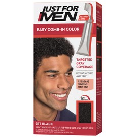 Just for Men Just For Men Easy Comb-In Color Mens Hair Dye, Easy No Mix Application with Comb Applicator - Jet Black, A-60, Pack of 1