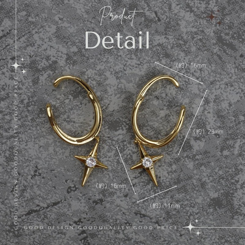 Cruyff Ear Cuffs, Ear Cuffs, Ear Cuffs, Earrings, Hypoallergenic, For