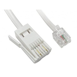 PCSL Brand - BT Plug to RJ11 ~ SKY Satelite Box Telephone/Modem Cable - 5m White, for use with SKY/SKY + / SKY PLUS/SKY HD