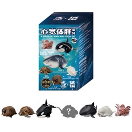 Animal Planet Gacha Blind Box, Beluga Whale, Killer Whale, Great White Shark, Octopus, 6 Types, Cute, Fishes, Marine Animals, Realistic Figure, Plastic Model, Premium Toy, Model, Birthday Gift (Single