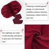 Red Silk Bonnet with Adjustable Tie Band for Sleeping -