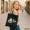Huuraa Jutebeutel Poel Strandmotiv Geschenk 10 Liter Black Baumwolle Poel