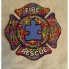 Fire Rescue Autism Awareness Educate Decal (4")