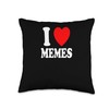 I Heart (Love) Memes Funny Internet Humor Message Board Throw