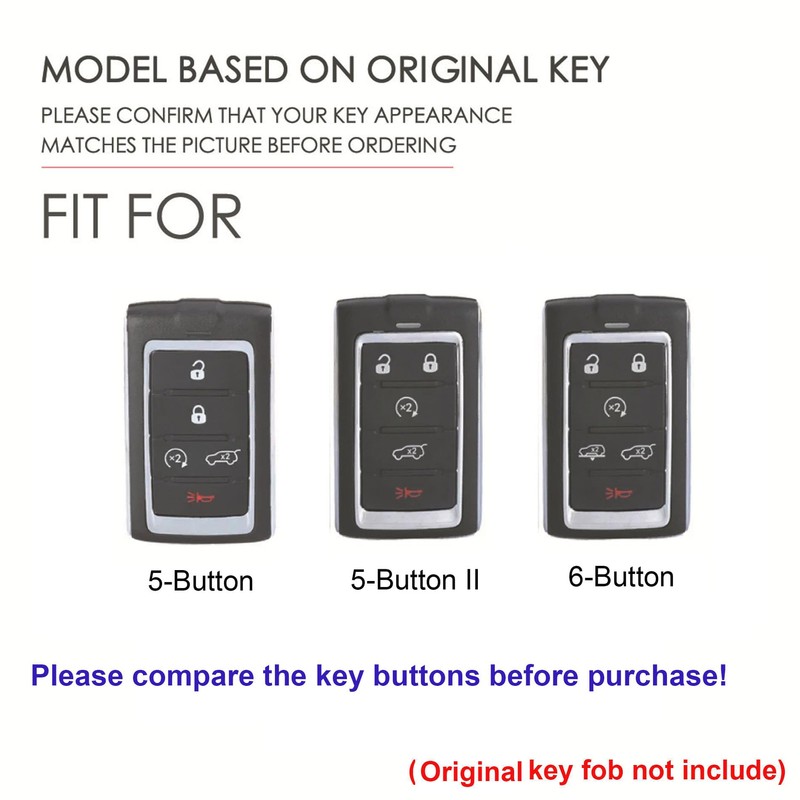Hontumax Vintage Leather Key Fob Cover Case with Keychain for