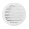 White Circular Ventilation Grille with Flyscreen - Round Air Vent