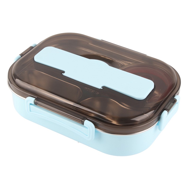 Stainless Steel Lunch Box Food Grade Safe 4 Compartments Portable