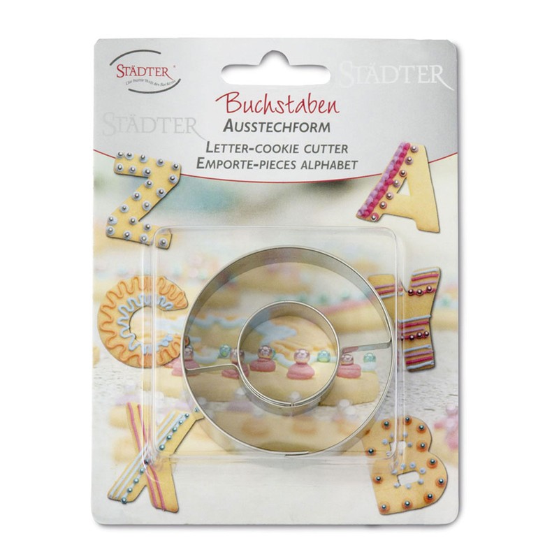 Staedter Letter O Cookie Cutter, Silver