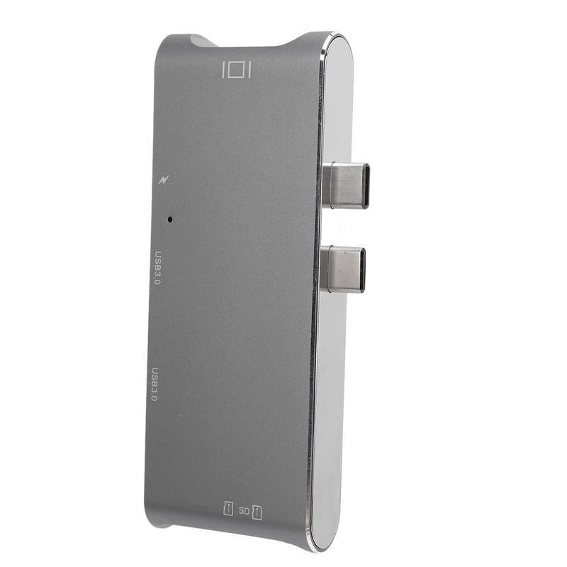 6 in 2 USB C Hub Aluminum Alloy Plug and
