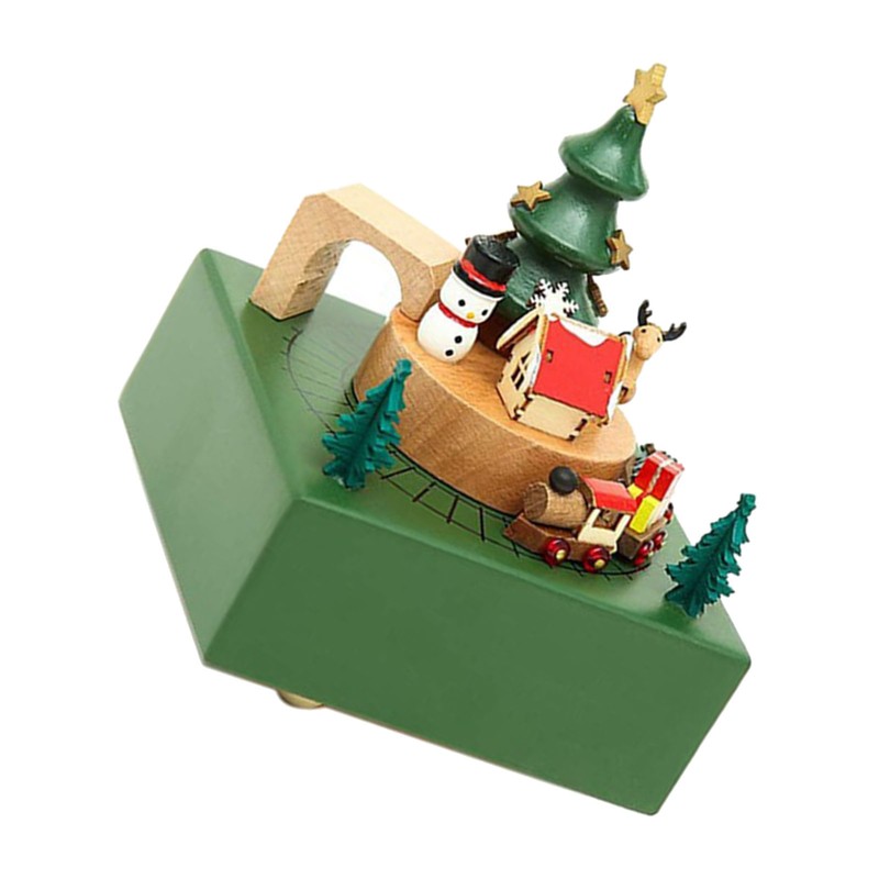 Wooden Train Music Box for Girls Boys Real Details Clear