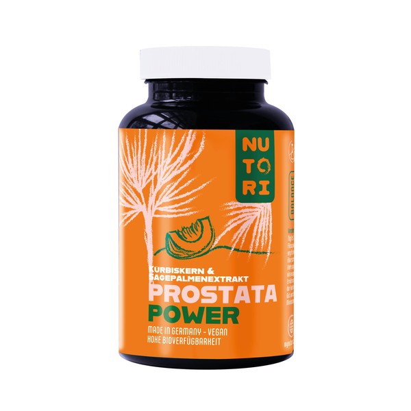 NUTORI - Pumpkin Seed & Saw Palmetto Extract - High Dose - 120 Capsules with Vitamin E, Zinc, Selenium and Nettle Root Extract - 700 mg Pumpkin Seed Extract per Day - Vegan & Laboratory Tested - Made