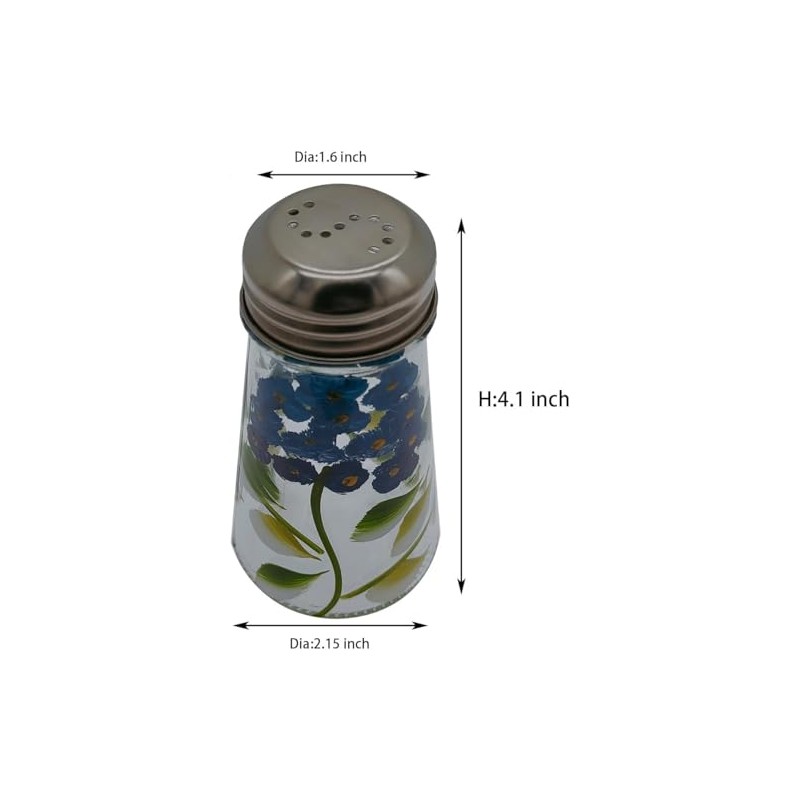 Ritadeshop Hand Painted Salt and Pepper Shaker Set with S