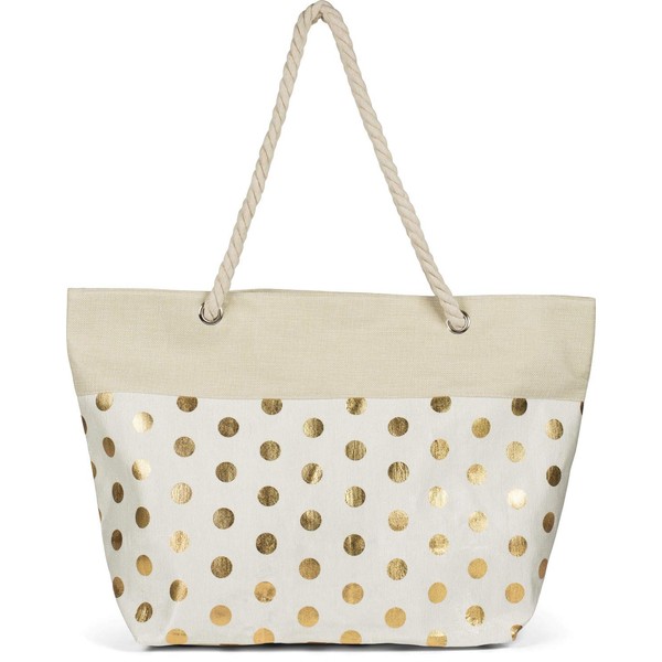 styleBREAKER Women's XXL Large Beach Bag with Metallic Dots Pattern