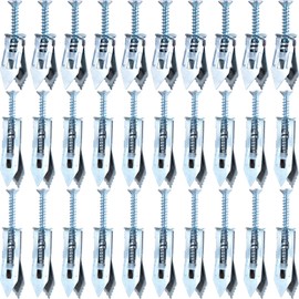 PAGOW 60 Pcs Self-Drilling Anchors, 3 Sizes Anchors and Screws for Heavy Duty, Metal Screw Anchors Kit, No Drill and Holes in Wall (Silver, 1.37"+1.57"+1.77")