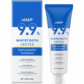 9.9% Hydroxyapatite Toothpaste for Enamel Protection, Restores Enamel, Reduces Sensitivity, Whitens Teeth - Nano Hydroxyapatite Toothpaste, Long-Lasting Freshness, Fresh Mint Flavor