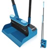 JEHONN Dustpan and Brush Set, 54 inches Long Handle Swivel