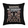 Poodle Dog Throw Pillow
