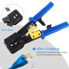 PETECHTOOL RJ45 Crimp Tool Cat6 Cat5e Cat5 Ethernet Crimper Kit