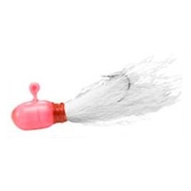 K&E Tackle P8-A Pinkies Bucktail Lure Size 8, Pink/White, Floating