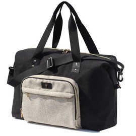 Diaper Bag Tote, Travel Overnight Carry-on Duffel Gym Bag, Multifunction Linen Canvas Dry Wet Maternity weekender