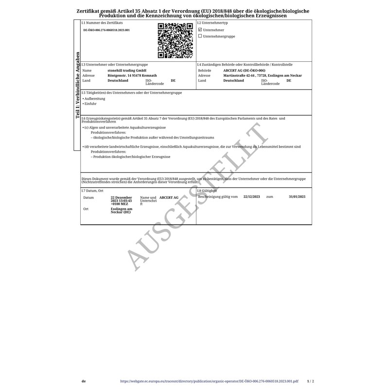 Conventional chlorella.