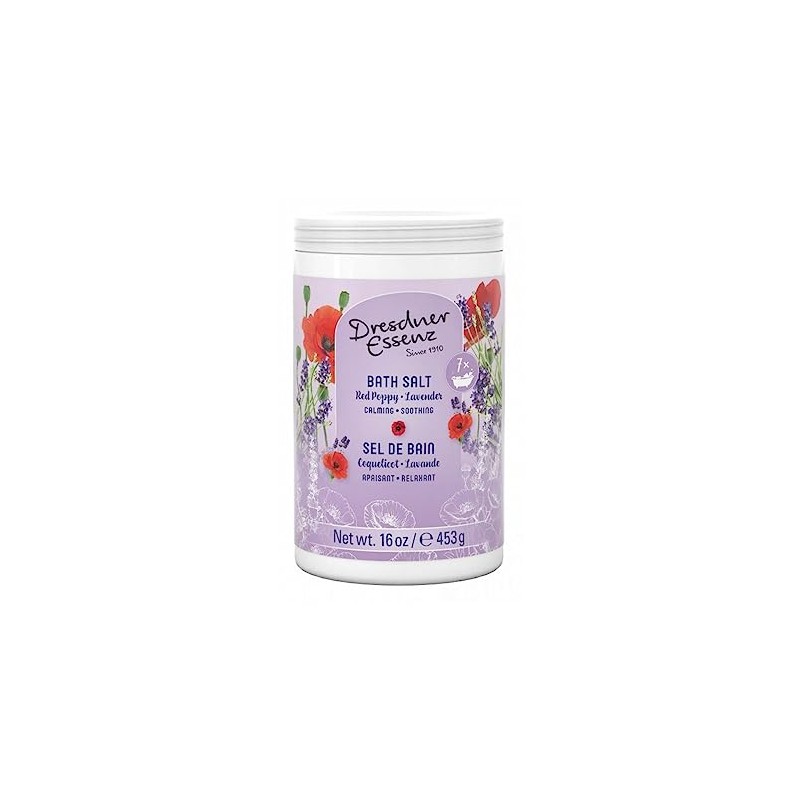 Dresdner Red Poppy Lavender Bath Salt 453 gr