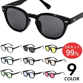 [FashionBerry] クロ×ライトブルー ウェリントン型 黒縁メガネ サングラス 2WAY仕様 UVカット クリアレンズ カラーレンズ 軽量フレーム メンズ レディース兼用 伊達メガネ風 おしゃれ フェイクメガネ ドライブ 旅行 紫外線対策 1050541-F-478