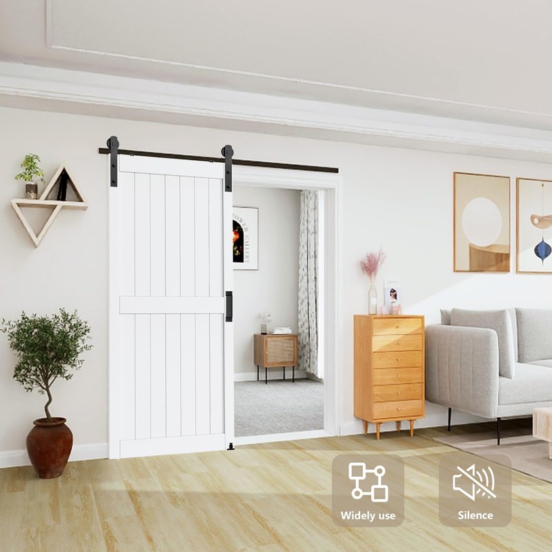 Arti-Life Sliding Barn Door Hardware Kit 6.6 FT Heavy Duty-Smoothly