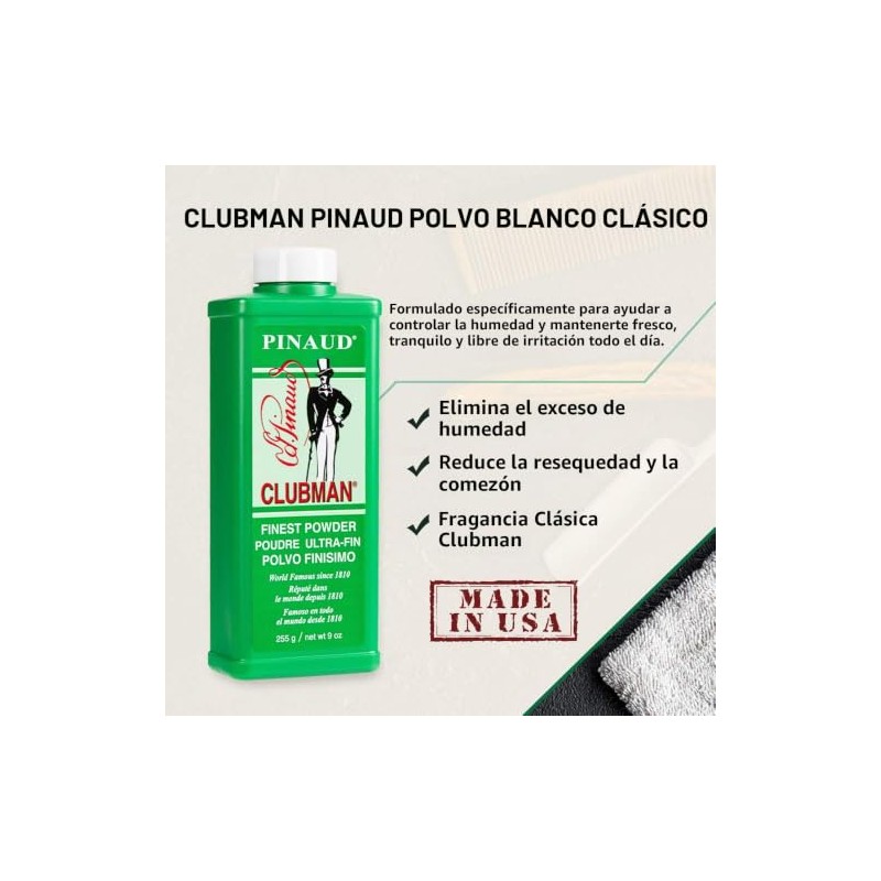 Clubman Pinaud Finest Talc Powder, 9 Ounce (Pack of 3)