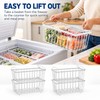 4 Pack Stackable Chest Freezer Organizer Baskets – Metal Wire