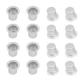 UUYYEO 25 Pcs Metal Candle Cups Holders Candlestick Liners Inserts Holder Prevents from Wax Dripping for Lamp or Candle Making