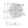10 x Brown Plastic 70mm Round Soffit Air Vents/Upvc Push