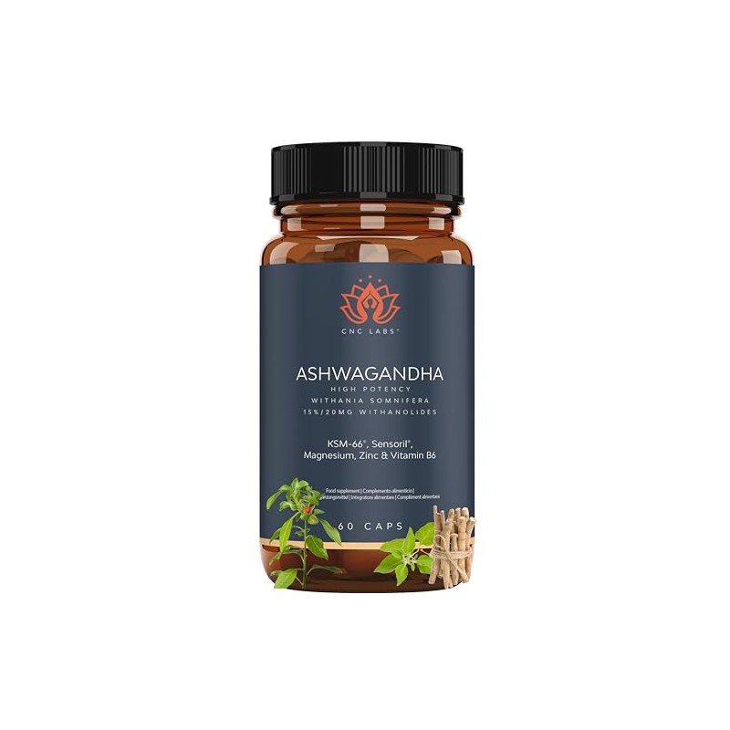 Ashwagandha Very High Potency, Adaptogen and Nootropic with KSM-66 +