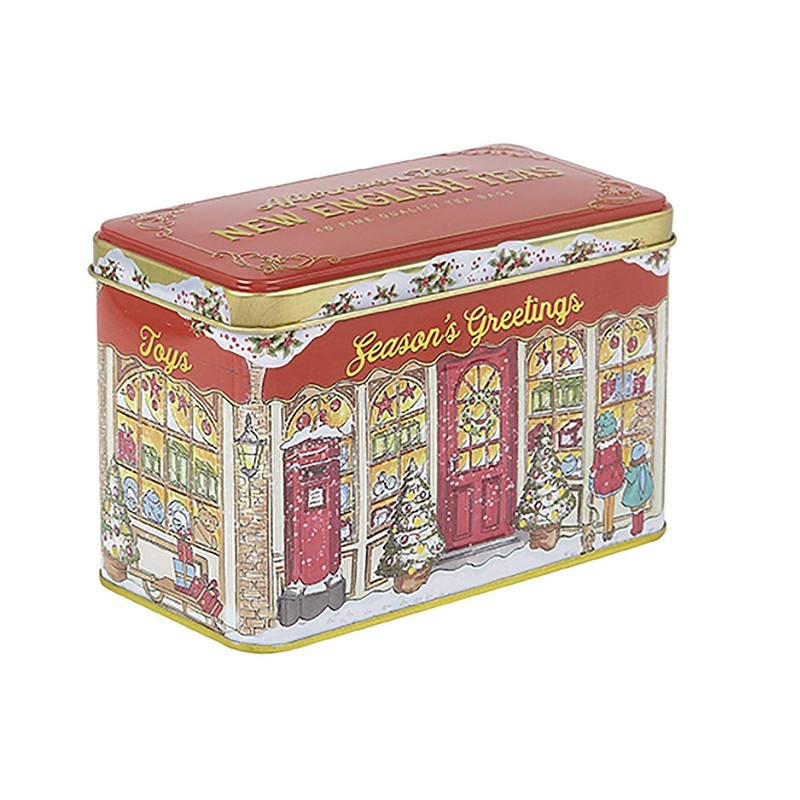 New English Teas Season's Greetings Christmas Tea Tin with 40