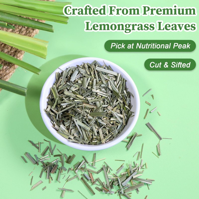Fullchea - Lemongrass Tea Bags, 50 Teabags - Refreshing Herbal