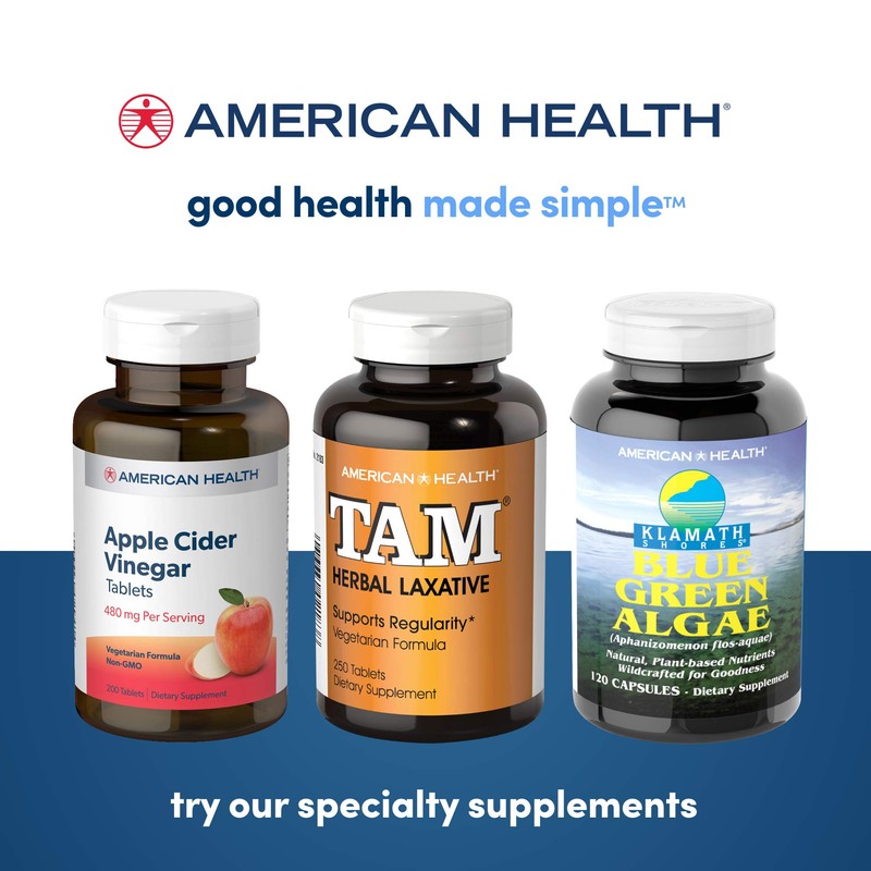 American Health Dietary Fiber Supplements, Tam Herbal Laxative, 250 Count