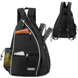 shoowyees Pickleball Tennis Bag Backpack for Men Women - Sports Crossbody Franklin Pickle Ball Tennis Travel Sling Bag