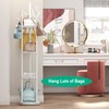 kiplant Rotary Coat Rack Stand with 8 Hooks, Bamboo Wood