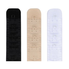 Closecret Women's Nylon Bra Extender Multi-size Brassiere Strap Extension (1 Hook 4 Rows)