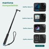 Mantona 50 cm Large Telescopic Bar for GoPro - Black/Blue