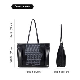 OMTO Tote Bag for Women Vegan Leather Womens Shoulder Bags with Zipper for Ladies Work Business Travel