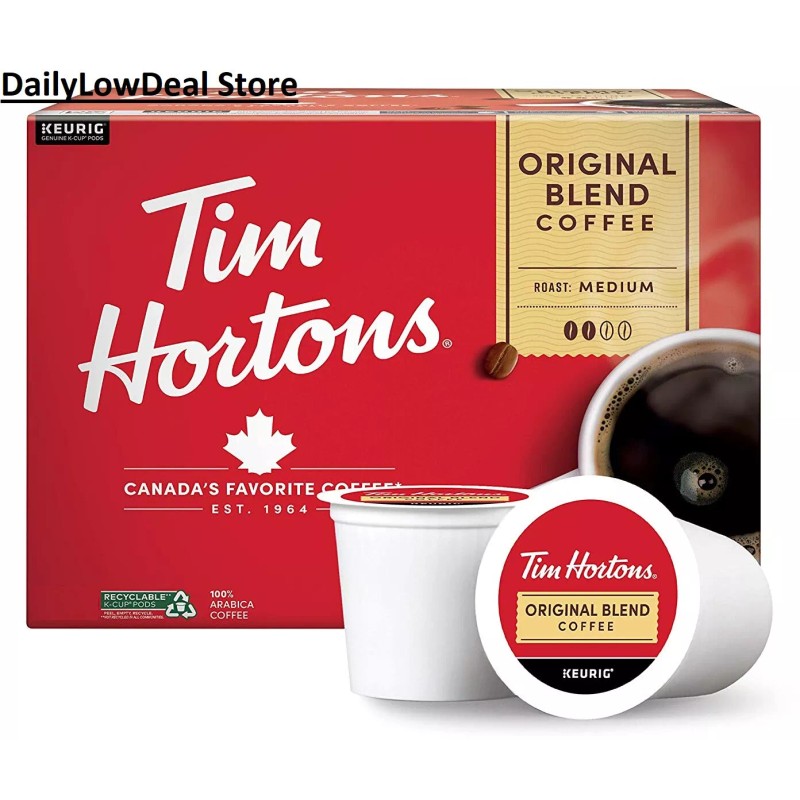 Tim Hortons Original Blend Premium Coffee K-Cups Medium Roast 12