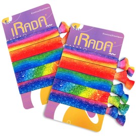 10pcs Elastic Hair Ties for Girls Women Cute Ribbon Ponytail Holders No Damage Knotted Hair Bands-Glitter Hair Tie