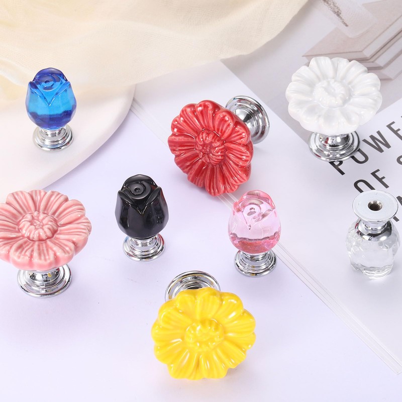 sourcing map 2pcs Toilet Button Pusher, Toilet Tank Button, Crystal